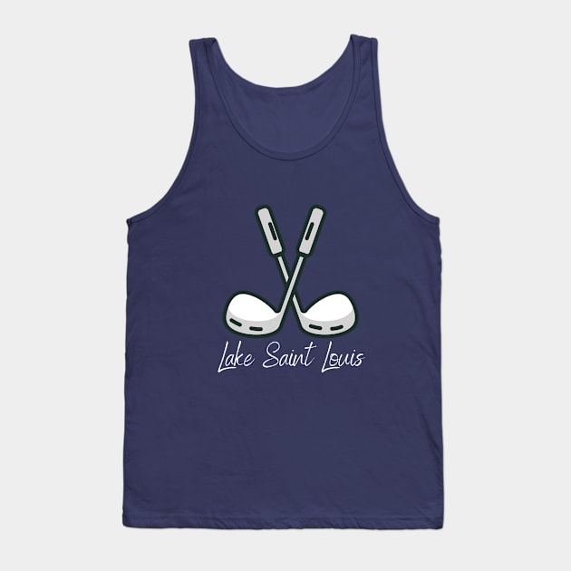 Cartoon Crossed Clubs Tank Top by Harbor Bend Designs